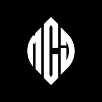 MCJ circle letter logo design with circle and ellipse shape. MCJ ellipse letters with typographic style. The three initials form a circle logo. MCJ Circle Emblem Abstract Monogram Letter Mark Vector. vector