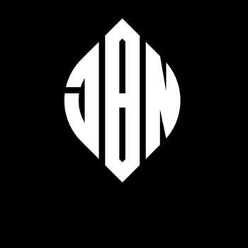 JBN circle letter logo design with circle and ellipse shape. JBN ellipse letters with typographic style. The three initials form a circle logo. JBN Circle Emblem Abstract Monogram Letter Mark Vector. vector