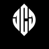 JCJ circle letter logo design with circle and ellipse shape. JCJ ellipse letters with typographic style. The three initials form a circle logo. JCJ Circle Emblem Abstract Monogram Letter Mark Vector. vector