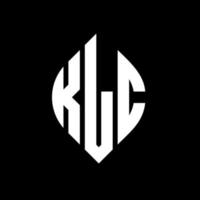 diseño de logotipo de letra de círculo klc con forma de círculo y elipse. klc letras elipses con estilo tipográfico. las tres iniciales forman un logo circular. vector de marca de letra de monograma abstracto del emblema del círculo klc.