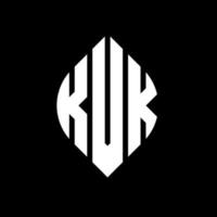 diseño de logotipo de letra de círculo kvk con forma de círculo y elipse. kvk letras elipses con estilo tipográfico. las tres iniciales forman un logo circular. Vector de marca de letra de monograma abstracto del emblema del círculo kvk.