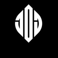 JDJ circle letter logo design with circle and ellipse shape. JDJ ellipse letters with typographic style. The three initials form a circle logo. JDJ Circle Emblem Abstract Monogram Letter Mark Vector. vector