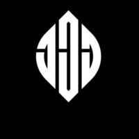 JJJ circle letter logo design with circle and ellipse shape. JJJ ellipse letters with typographic style. The three initials form a circle logo. JJJ Circle Emblem Abstract Monogram Letter Mark Vector. vector