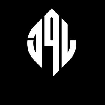 JQL circle letter logo design with circle and ellipse shape. JQL ellipse letters with typographic style. The three initials form a circle logo. JQL Circle Emblem Abstract Monogram Letter Mark Vector. vector