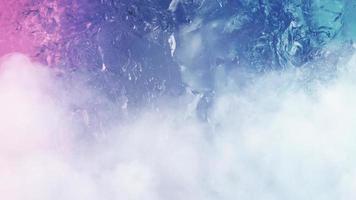 The colorful ice background with motion fog. video