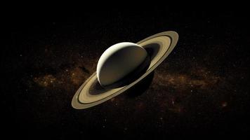Movement of the rings around Saturn Elements of this image furnished by NASA.