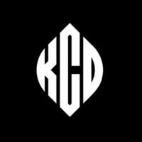 KCD circle letter logo design with circle and ellipse shape. KCD ellipse letters with typographic style. The three initials form a circle logo. KCD Circle Emblem Abstract Monogram Letter Mark Vector. vector