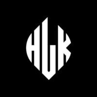 diseño de logotipo de letra de círculo hlk con forma de círculo y elipse. hlk letras elipses con estilo tipográfico. las tres iniciales forman un logo circular. hlk círculo emblema resumen monograma letra marca vector. vector