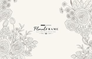 floral background with beautiful flower vector