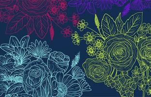 floral background with beautiful flower vector