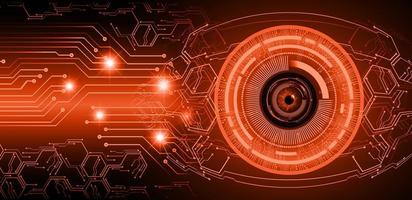 Fondo de concepto de tecnología futura de circuito cibernético de ojo vector