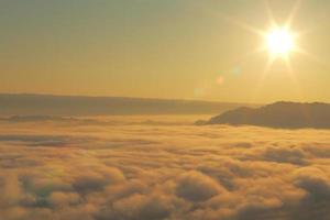 Great views of Sunrise with mountains and cloud. photo