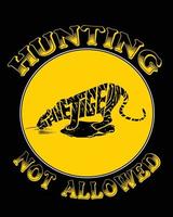 Tiger Hunting not allowed vector