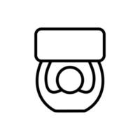 protester man with poster vector monoline icon isolated on white. Perfect outline symbol public demonstration strike. protest activist design element with editable Stroke line
