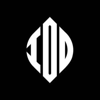 IDO circle letter logo design with circle and ellipse shape. IDO ellipse letters with typographic style. The three initials form a circle logo. IDO Circle Emblem Abstract Monogram Letter Mark Vector. vector