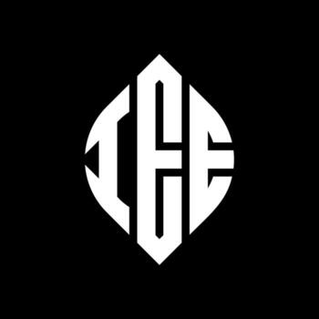 iee diseño de logotipo de letra circular con forma de círculo y elipse. es decir, letras elipses con estilo tipográfico. las tres iniciales forman un logo circular. iee círculo emblema resumen monograma letra marca vector. vector