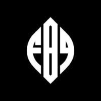 FBQ circle letter logo design with circle and ellipse shape. FBQ ellipse letters with typographic style. The three initials form a circle logo. FBQ Circle Emblem Abstract Monogram Letter Mark Vector. vector