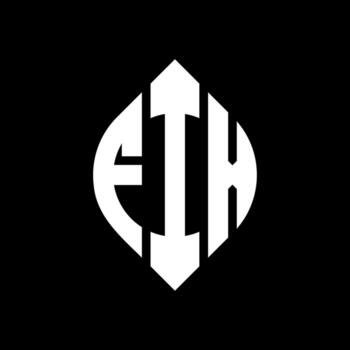 FIX circle letter logo design with circle and ellipse shape. FIX ellipse letters with typographic style. The three initials form a circle logo. FIX Circle Emblem Abstract Monogram Letter Mark Vector. vector