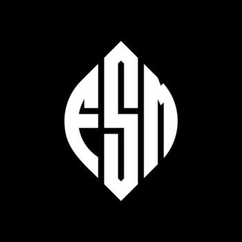 FSM circle letter logo design with circle and ellipse shape. FSM ellipse letters with typographic style. The three initials form a circle logo. FSM Circle Emblem Abstract Monogram Letter Mark Vector. vector