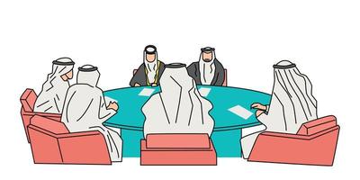 reunión cumbre de reyes y jeques árabes vector