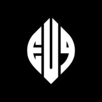 diseño de logotipo de letra de círculo evq con forma de círculo y elipse. letras elípticas evq con estilo tipográfico. las tres iniciales forman un logo circular. vector de marca de letra de monograma abstracto del emblema del círculo evq.