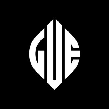 diseño de logotipo de letra lue circle con forma de círculo y elipse. lue letras elipses con estilo tipográfico. las tres iniciales forman un logo circular. lue círculo emblema resumen monograma letra marca vector. vector