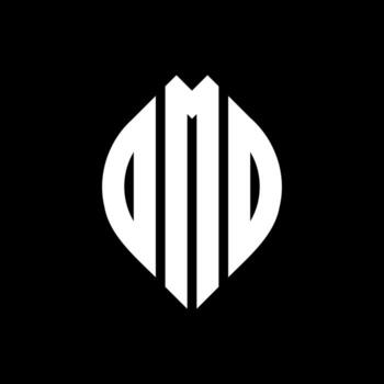 DMD circle letter logo design with circle and ellipse shape. DMD ellipse letters with typographic style. The three initials form a circle logo. DMD Circle Emblem Abstract Monogram Letter Mark Vector. vector