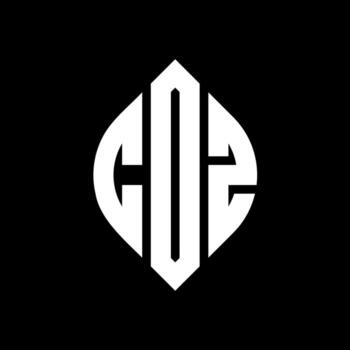 COZ circle letter logo design with circle and ellipse shape. COZ ellipse letters with typographic style. The three initials form a circle logo. COZ Circle Emblem Abstract Monogram Letter Mark Vector. vector