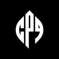 CPQ circle letter logo design with circle and ellipse shape. CPQ ellipse letters with typographic style. The three initials form a circle logo. CPQ Circle Emblem Abstract Monogram Letter Mark Vector. vector