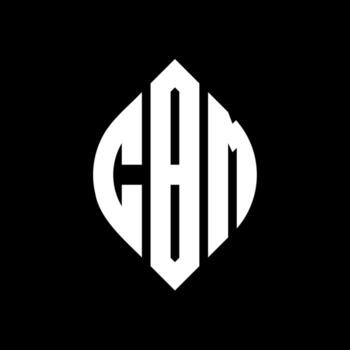 CBM circle letter logo design with circle and ellipse shape. CBM ellipse letters with typographic style. The three initials form a circle logo. CBM Circle Emblem Abstract Monogram Letter Mark Vector. vector