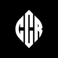 CCR circle letter logo design with circle and ellipse shape. CCR ellipse letters with typographic style. The three initials form a circle logo. CCR Circle Emblem Abstract Monogram Letter Mark Vector. vector