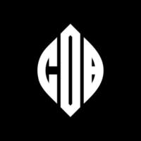 diseño de logotipo de letra de círculo cdb con forma de círculo y elipse. letras de elipse cdb con estilo tipográfico. las tres iniciales forman un logo circular. vector de marca de letra de monograma abstracto del emblema del círculo cdb.
