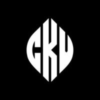 CKV circle letter logo design with circle and ellipse shape. CKV ellipse letters with typographic style. The three initials form a circle logo. CKV Circle Emblem Abstract Monogram Letter Mark Vector. vector