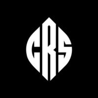 CRS circle letter logo design with circle and ellipse shape. CRS ellipse letters with typographic style. The three initials form a circle logo. CRS Circle Emblem Abstract Monogram Letter Mark Vector. vector