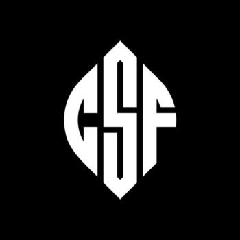 CSF circle letter logo design with circle and ellipse shape. CSF ellipse letters with typographic style. The three initials form a circle logo. CSF Circle Emblem Abstract Monogram Letter Mark Vector. vector
