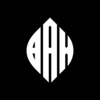BAX circle letter logo design with circle and ellipse shape. BAX ellipse letters with typographic style. The three initials form a circle logo. BAX Circle Emblem Abstract Monogram Letter Mark Vector. vector