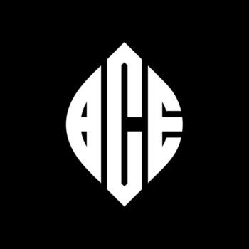 BCE circle letter logo design with circle and ellipse shape. BCE ellipse letters with typographic style. The three initials form a circle logo. BCE Circle Emblem Abstract Monogram Letter Mark Vector. vector