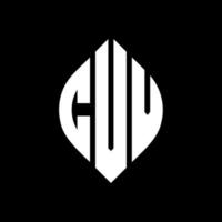 CVV circle letter logo design with circle and ellipse shape. CVV ellipse letters with typographic style. The three initials form a circle logo. CVV Circle Emblem Abstract Monogram Letter Mark Vector. vector