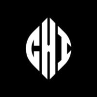 CXI circle letter logo design with circle and ellipse shape. CXI ellipse letters with typographic style. The three initials form a circle logo. CXI Circle Emblem Abstract Monogram Letter Mark Vector. vector