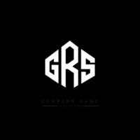 GRS letter logo design with polygon shape. GRS polygon and cube shape logo design. GRS hexagon vector logo template white and black colors. GRS monogram, business and real estate logo.