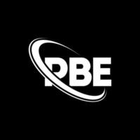 PBE logo. PBE letter. PBE letter logo design. Initials PBE logo linked with circle and uppercase monogram logo. PBE typography for technology, business and real estate brand. vector