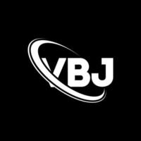 logotipo vbj. letra vjj. diseño del logotipo de la letra vbj. logotipo de iniciales vbj vinculado con círculo y logotipo de monograma en mayúsculas. tipografía vbj para tecnología, negocios y marca inmobiliaria. vector