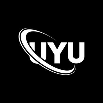 UYU logo. UYU letter. UYU letter logo design. Initials UYU logo linked with circle and uppercase monogram logo. UYU typography for technology, business and real estate brand. vector
