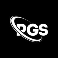 logotipo de pgs. letra pgs. diseño del logotipo de la letra pgs. logotipo de iniciales pgs vinculado con círculo y logotipo de monograma en mayúsculas. tipografía pgs para tecnología, negocios y marca inmobiliaria. vector