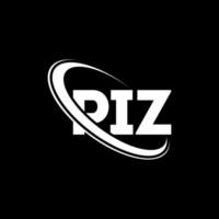 logotipo de piz letra piz. diseño del logotipo de la letra piz. logotipo de iniciales piz vinculado con círculo y logotipo de monograma en mayúsculas. tipografía piz para tecnología, negocios y marca inmobiliaria. vector