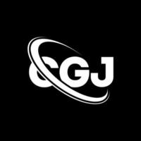 CGJ logo. CGJ letter. CGJ letter logo design. Initials CGJ logo linked with circle and uppercase monogram logo. CGJ typography for technology, business and real estate brand. vector