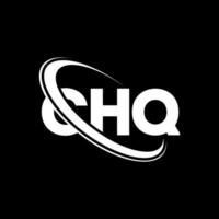 logotipo de chq. letra chq. diseño del logotipo de la letra chq. logotipo de iniciales chq vinculado con círculo y logotipo de monograma en mayúsculas. tipografía chq para tecnología, negocios y marca inmobiliaria. vector