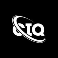logotipo de ciq. letra ciq. diseño del logotipo de la letra ciq. logotipo de ciq de iniciales vinculado con círculo y logotipo de monograma en mayúsculas. tipografía ciq para tecnología, negocios y marca inmobiliaria. vector