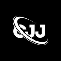 CJJ logo. CJJ letter. CJJ letter logo design. Initials CJJ logo linked with circle and uppercase monogram logo. CJJ typography for technology, business and real estate brand. vector