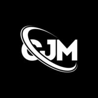 logotipo de cjm. letra cjm. diseño del logotipo de la letra cjm. logotipo de las iniciales cjm vinculado con un círculo y un logotipo de monograma en mayúsculas. tipografía cjm para tecnología, negocios y marca inmobiliaria. vector